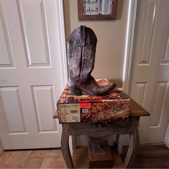 Old Gringo Women's Boots - Eagle- Swarovski Crystal / Dark Brown - Picture 10 of 10